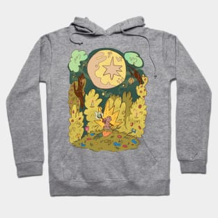 Moon rabbit illustration Sobre Alba Hoodie